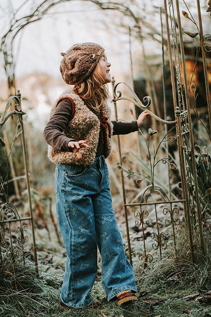 Mellow Vest Kids | super douillette en Teddy Dear de Gepard et Brisa de BC Garn