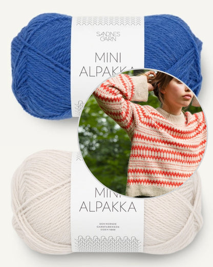 Kleiva Damegenser mit Mini Alpakka | Strickset mit gedruckter Anleitung 2410 Norske Ikoner