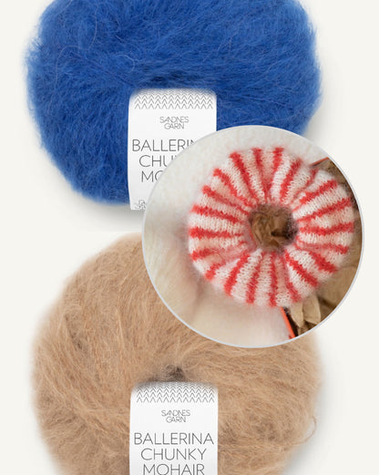Sandnes Knit a Scrunchie Set mit Gratisanleitung aus Ballerina Chunky Mohair von Sandnes Garn 11