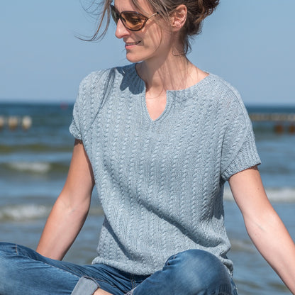 Edwardian Tee | nattes fines en Tynn Line de Sandnes Garn