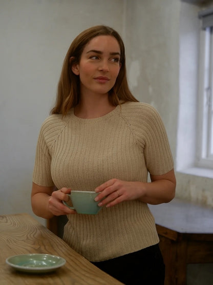 Rib Tee | feminines Shirt aus Merino von Knitting for Olive
