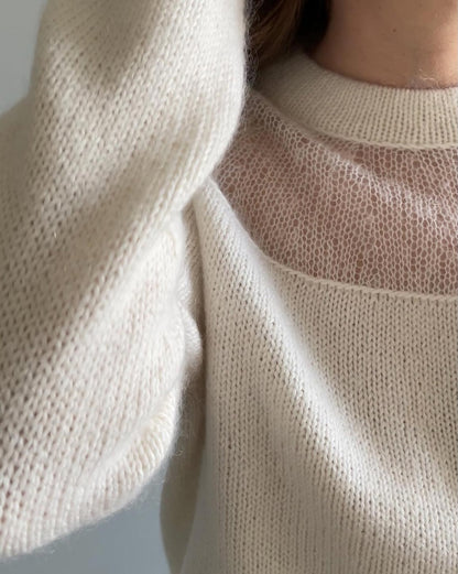 Heaven Blouse | romantisch feminin aus Babyull Lanett und Tynn Silk Mohair von Sandnes Garn