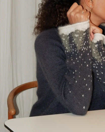 Snow Sweater | un paysage d'hiver de rêve en mérinos et Soft Silk Mohair de Knitting for Olive