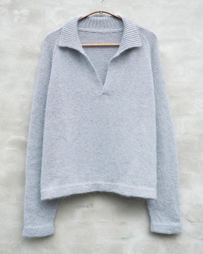 Wilson Sweater | délicat col polo en mérinos et Soft Silk Mohair de Knitting for Olive