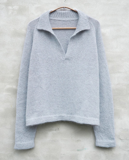 Wilson Sweater | délicat col polo en mérinos et Soft Silk Mohair de Knitting for Olive
