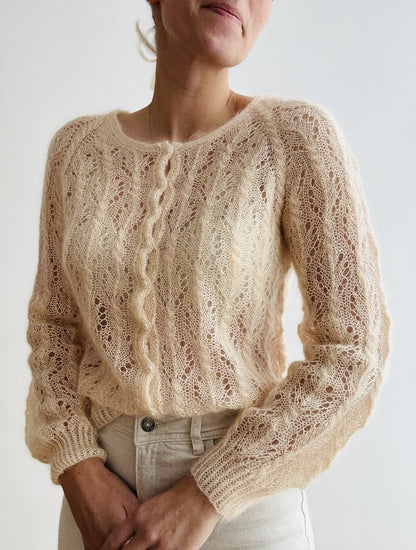 Gerardina Cardigan | delicate pattern from Mohair Bliss by Pascuali