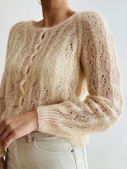 Gerardina Cardigan | delicate pattern from Mohair Bliss by Pascuali
