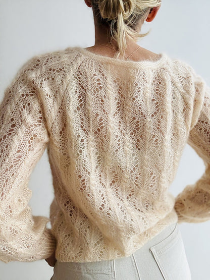 Gerardina Cardigan | delicate pattern from Mohair Bliss by Pascuali