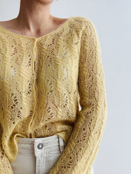 Gerardina Cardigan | delicate pattern from Mohair Bliss by Pascuali