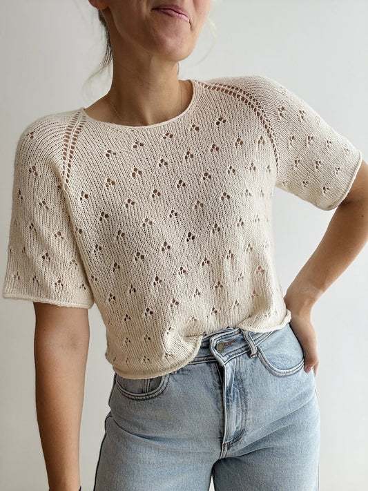 Lillie Tee | delicate lace pattern made from Suave by Pascuali