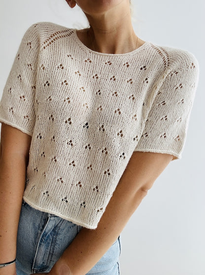 Lillie Tee | delicate lace pattern made from Suave by Pascuali