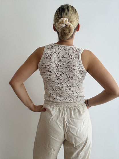 Rodolphe Top Silk Edition | motif dentelle époustouflant en Pure Silk de Knitting for Olive