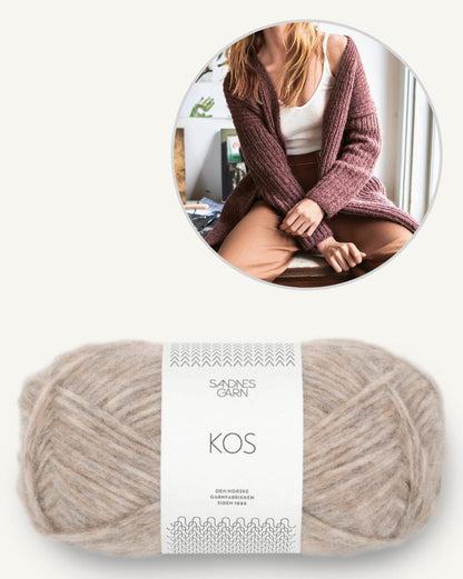 Veste douillette | décontractée en demi-côtes en Kos de Sandnes Garn