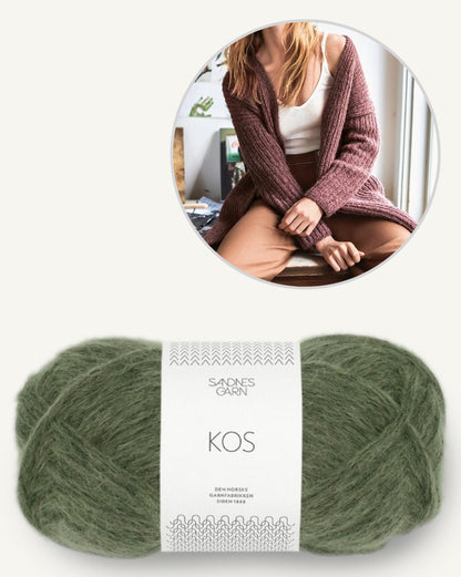 Veste douillette | décontractée en demi-côtes en Kos de Sandnes Garn