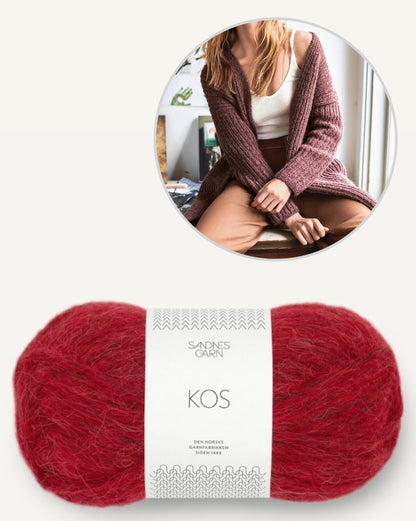 Veste douillette | décontractée en demi-côtes en Kos de Sandnes Garn