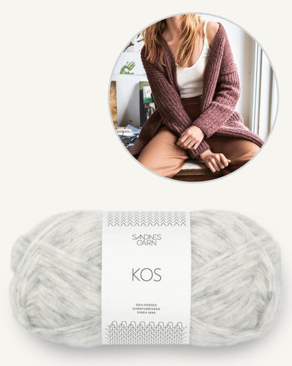 Veste douillette | décontractée en demi-côtes en Kos de Sandnes Garn
