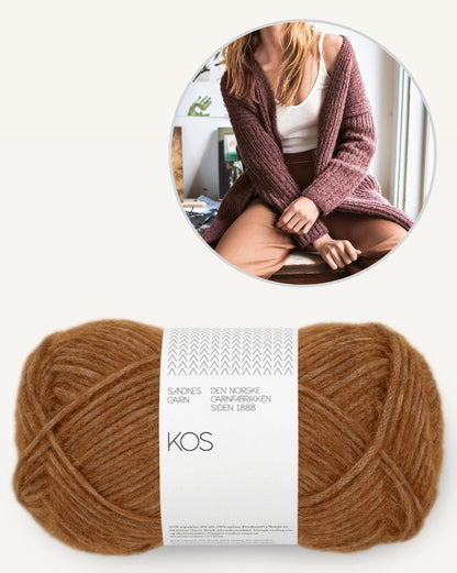 Veste douillette | décontractée en demi-côtes en Kos de Sandnes Garn