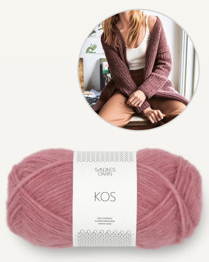 Veste douillette | décontractée en demi-côtes en Kos de Sandnes Garn