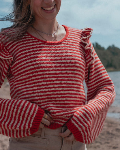 Kutovakika Chicka Cherry Sweater mit Double Sunday von Sandnes Garn 3