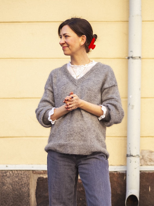 Comfort Zone Sweater | super doux et confortable en Alpaca Silke et Tynn Silk Mohair de Sandnes Garn