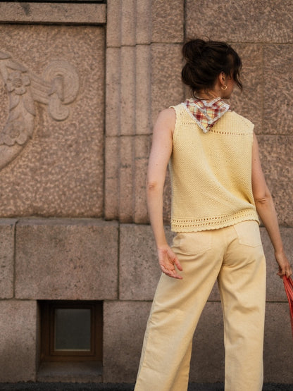 Cornflake Top | sunny top made from Line by Sandnes Garn