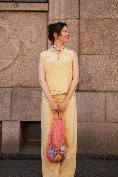 Cornflake Top | sunny top made from Line by Sandnes Garn