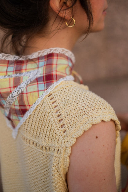Cornflake Top | sunny top made from Line by Sandnes Garn