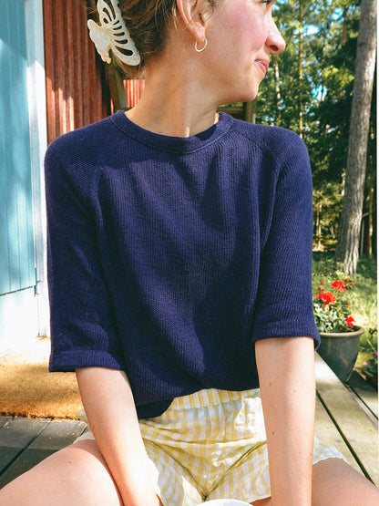 Vanilla Chilla Tee Light | lightweight basic shirt made from Tynn Line by Sandnes Garn