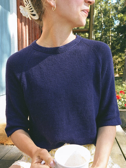 Vanilla Chilla Tee Light | lightweight basic shirt made from Tynn Line by Sandnes Garn