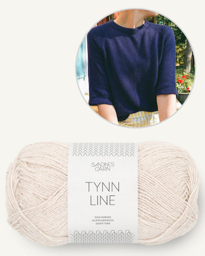 Vanilla Chilla Tee Light | lightweight basic shirt made from Tynn Line by Sandnes Garn