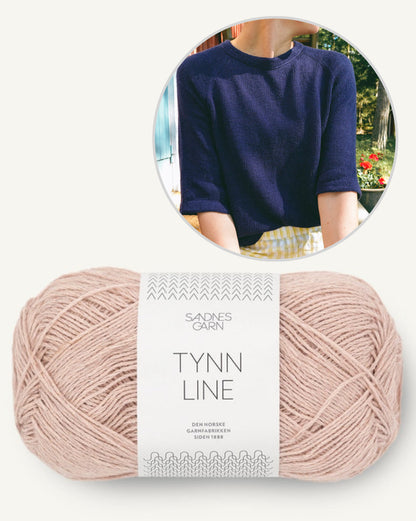Vanilla Chilla Tee Light | lightweight basic shirt made from Tynn Line by Sandnes Garn