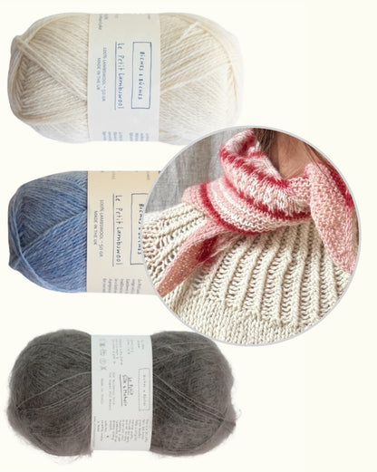 Isla Shawl Winter Edition | delicately fluffy made from Le Petit Lambswool and Le Petit Silk & Mohair by Biches & Bûches
