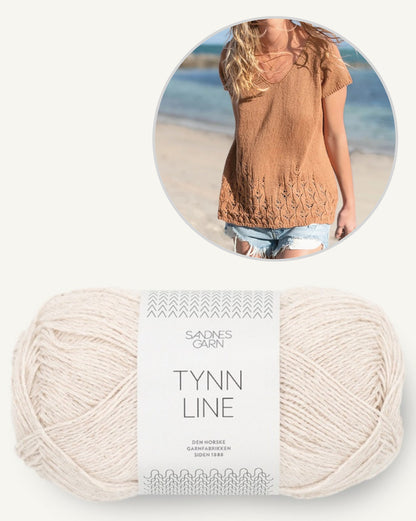 Top en dentelle | motif ajouré délicat en Tynn Line de Sandnes Garn