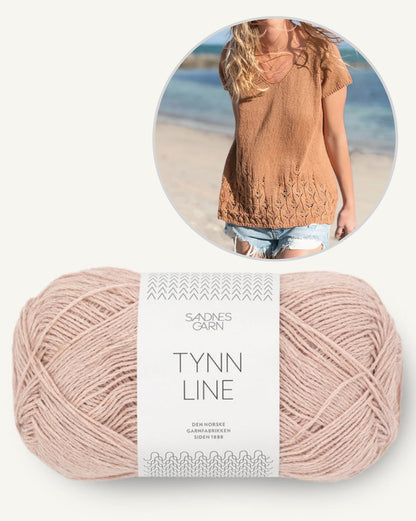 Top en dentelle | motif ajouré délicat en Tynn Line de Sandnes Garn
