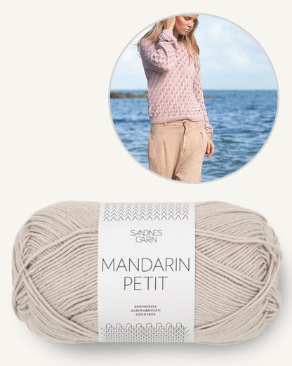 Pull feuilles | délicat motif de feuilles en Mandarin Petit de Sandnes Garn