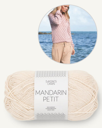 Pull feuilles | délicat motif de feuilles en Mandarin Petit de Sandnes Garn