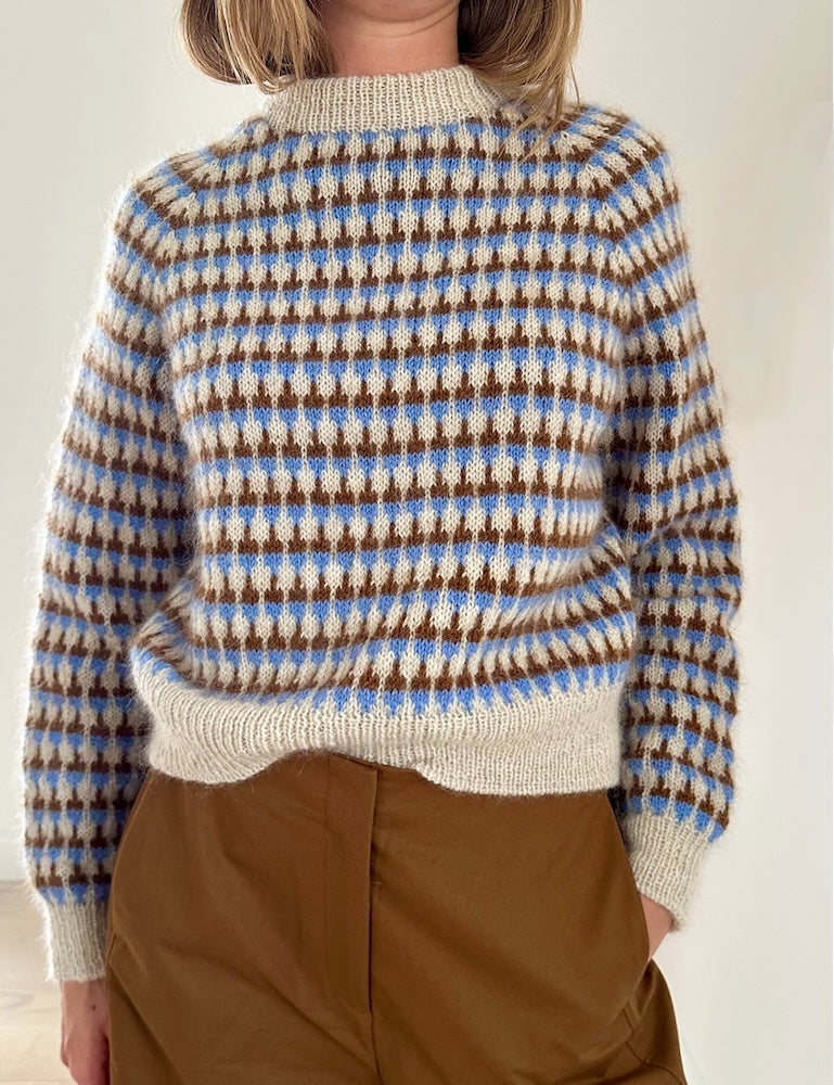 LeKnit Facet Sweater mit Tynn Peer Gynt und Tynn Silk Mohair von Sandnes Garn 1