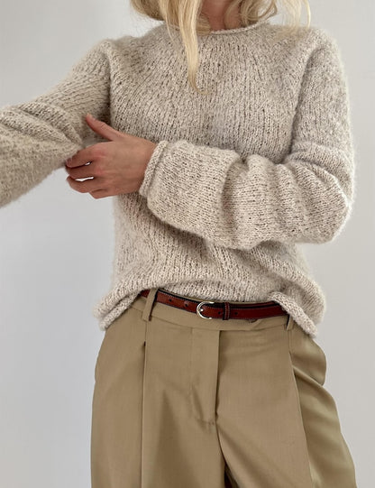 Pull à empiècement uni | Simple, léger et moelleux même pour les débutants 