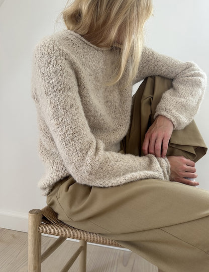 Pull à empiècement uni | Simple, léger et moelleux même pour les débutants 