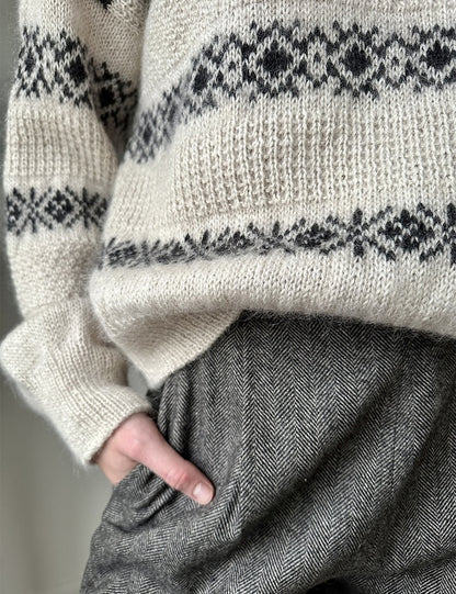 Terracotta Sweater | Keramik Muster aus Tynn Peer Gynt und Tynn Silk Mohair von Sandnes Garn