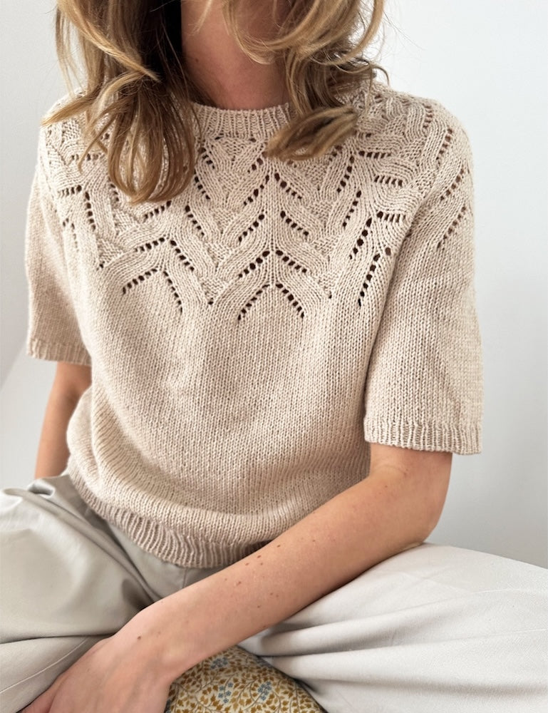 Tulipan Tee | delicate blossoms made from Line by Sandnes Garn