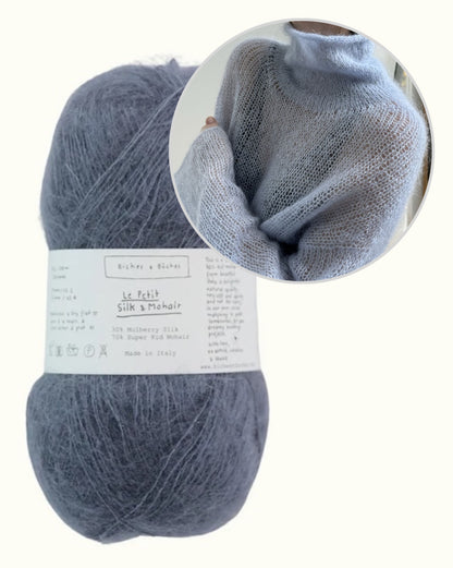 Light Loop High Neck | maigs un brīvs džemperis no Le Petit Silk & Mohair dzijas, ko ražo Biches & Bûches