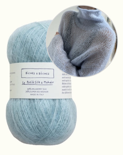 Light Loop High Neck | maigs un brīvs džemperis no Le Petit Silk & Mohair dzijas, ko ražo Biches & Bûches