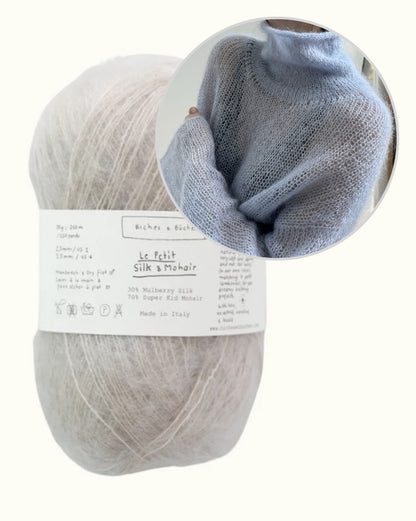 Light Loop High Neck | maigs un brīvs džemperis no Le Petit Silk & Mohair dzijas, ko ražo Biches & Bûches