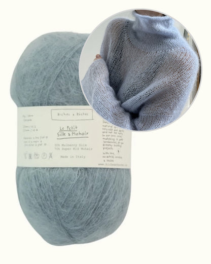 Light Loop High Neck | maigs un brīvs džemperis no Le Petit Silk & Mohair dzijas, ko ražo Biches & Bûches