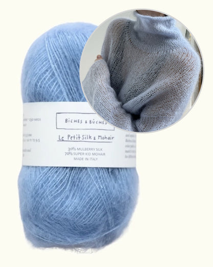 Light Loop High Neck | maigs un brīvs džemperis no Le Petit Silk & Mohair dzijas, ko ražo Biches & Bûches