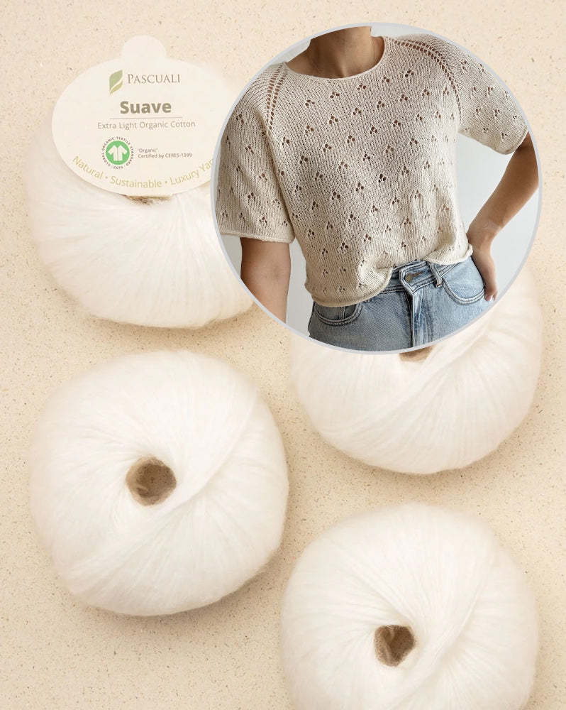 Lillie Tee | delicate lace pattern made from Suave by Pascuali