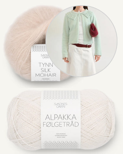 Lilly Blouse | fine cardigan with wide collar made from Alpakka Folgetrad and Tynn Silk Mohair by Sandnes Garn