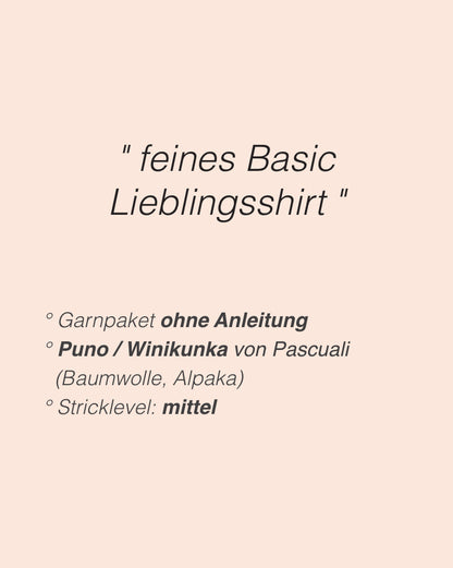 T-shirt Linar | T-shirt basique et délicat en Puno de Pascuali