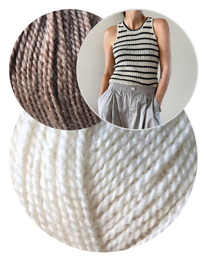 Lined Loop Top | Charming stripes made from Wild & Soft by Gepard Garn